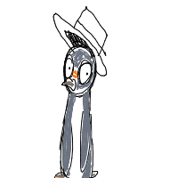 penguin with a hat drawing by vamas in Artbitrator