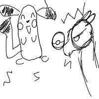 pikachu battling a charizard drawing by player-2k7wykjwn in Artbitrator