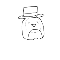 penguin with a hat drawing by doodl in Artbitrator