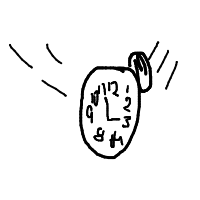 alarm clock ringing drawing by seker in Artbitrator