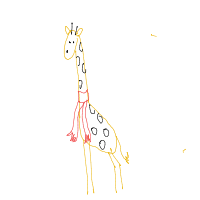 giraffe with scarf drawing by lapsus in Artbitrator