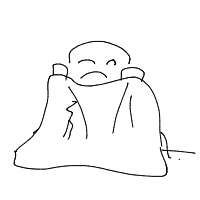 hiding under blanket drawing by pinkthedino in Artbitrator