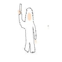 bigfoot taking selfie drawing by lapsus in Artbitrator