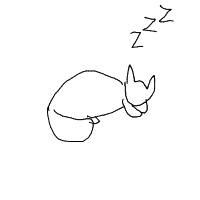 sleeping cat drawing by shaquespere in Artbitrator