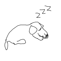 sleepy dog drawing by shaquespere in Artbitrator