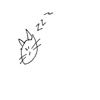 sleeping cat drawing by aleealee in Artbitrator