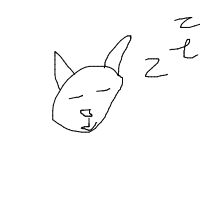 sleeping cat drawing by texas13 in Artbitrator