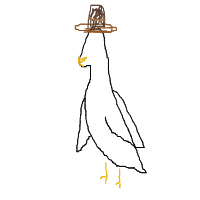 penguin with a hat drawing by kamenz76 in Artbitrator