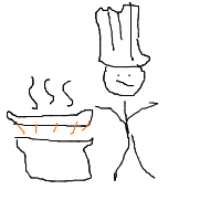 chef cooking drawing by kamenz76 in Artbitrator