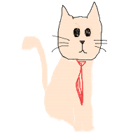 cat with tie drawing by kamenz76 in Artbitrator