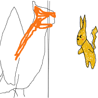 pikachu battling a charizard drawing by player-kx3mii23l in Artbitrator