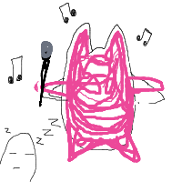 a jigglypuff singing and a sleeping audience drawing by player-uuatxpzuo in Artbitrator