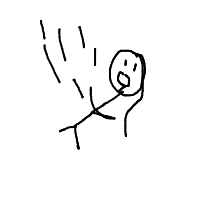 person falling over drawing by seker in Artbitrator