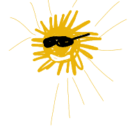 sun wearing sunglasses drawing by sunny99 in Artbitrator