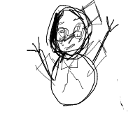 waving snowman drawing by angel12 in Artbitrator