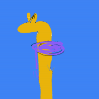 giraffe with scarf drawing by kybynon in Artbitrator