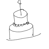 birthday cake drawing by drsahiba in Artbitrator