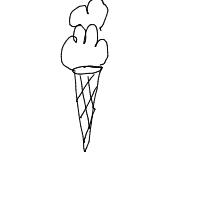 ice cream cone drawing by drsahiba in Artbitrator