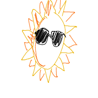 sun wearing sunglasses drawing by shrunkie in Artbitrator