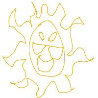 sun wearing sunglasses drawing by tessiya in Artbitrator