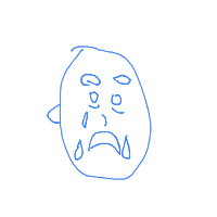 sad face drawing by tessiya in Artbitrator