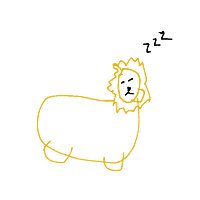 sleeping lion drawing by marzyuh in Artbitrator
