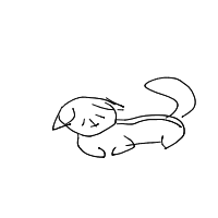 sleeping cat drawing by iazzz1967 in Artbitrator