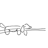 sleepy dog drawing by iazzz1967 in Artbitrator