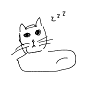 sleeping cat drawing by adamisthebest in Artbitrator