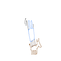 cowboy on tiny horse drawing by agaming48 in Artbitrator