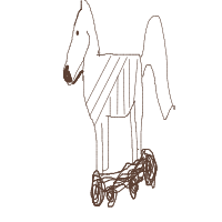 trojan horse drawing by noviadechristoph in Artbitrator