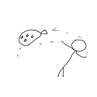 throwing water balloon drawing by junif in Artbitrator