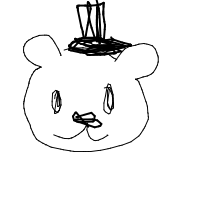 bear with a hat drawing by vipa in Artbitrator
