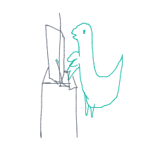 dinosaur in modern office drawing by gregbr in Artbitrator