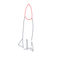 rocket ship drawing by mirc in Artbitrator