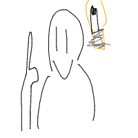 light bulb moment drawing by mirc in Artbitrator