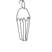 cupcake with cherry drawing by luismk2 in Artbitrator