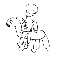 knight riding a horse drawing by emma_c in Artbitrator