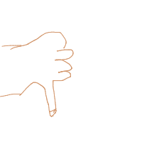 thumbs down drawing by aaa111 in Artbitrator