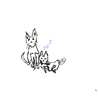 sleeping cat drawing by andy in Artbitrator
