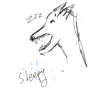 sleepy dog drawing by andy in Artbitrator