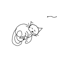 sleeping cat drawing by nilabaker12 in Artbitrator