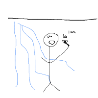 singing in shower drawing by samclyde in Artbitrator