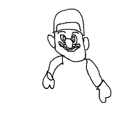 mario drawing by moon1 in Artbitrator