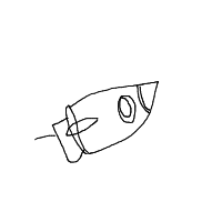 rocket ship drawing by moon1 in Artbitrator