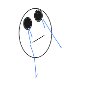 crying face drawing by create in Artbitrator
