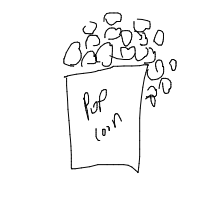 popcorn overflowing drawing by moon1 in Artbitrator