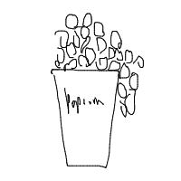 popcorn overflowing drawing by moon1 in Artbitrator