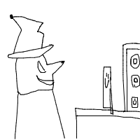 wizard at tech startup drawing by uch111 in Artbitrator