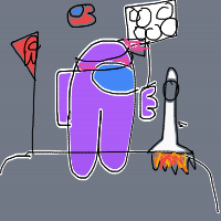 a spaceman being ejected into space drawing by player-8i7fmg09r in Artbitrator